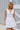 Juliette White Corset Flare Mini Dress- front top view