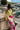 Kali Lime & Fuchsia Floral Midi Dress - frontal side view