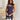 Samara Navy Linen Open Back Midi Dress - upper body front view