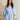 Karmen Blue Button Up Mini Dress - front view