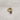 Sapphire rhinestone gold charm against a white background.