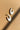 Amira White & Gold Scoop Hoop Earring- flat lay view