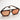 front view of the I-SEA: Royal Tortoise & Peach Polarized Sunglasses which features aviator shaped tortoise frames with peach polarized lenses