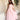 Julia Light Pink Flare Midi Dress- full body front view