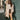 Willow Beige & Navy Waist Tie Trench Coat - front view full body