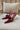 Lyle Deep Rouge Patent Slingback Heel- frontal right side view