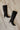 Huda Black Knee High Stiletto Boot- flat lay view