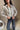 Rosalind Beige Zip Up Collared Jacket - front view