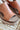 Corkys Freddie Cognac Smooth Wedge Sandal- close up top view