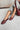 Mia Bali Burgundy Jelly Flats - side view on model