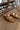 Dolce Vita Soya Gold Distressed Leather Sandal- front right side view