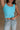 Front view of female model wearing the Kendall Ribbed Longline Brami in Blue which features Ribbed Fabric, Washed Details, Longline Waist, Round Neckline, Thick Straps and Sleeveless.