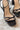 Melissa Black Patent Leather Block Heel- close up front view