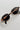 Clarissa Sunglasses in Gold & Black - flat lay - back view