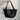 Delilah Black Leather Tote Bag- front view