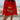 front view Paloma Red Orange Ruffle Lace Shorts