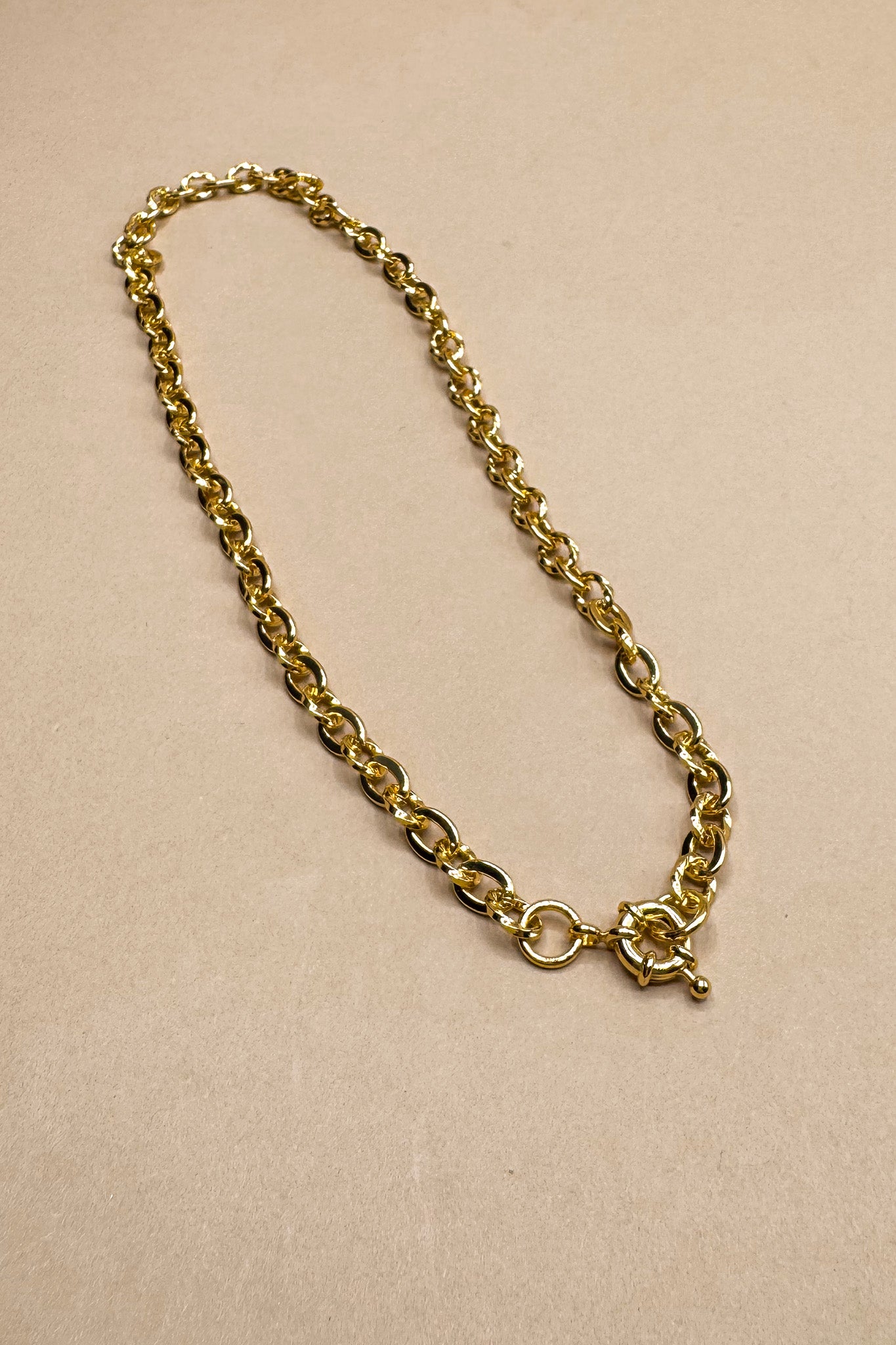 Kennedy Gold Chain Adjustable Necklace- front view