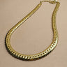 Quinn Gold Cobra Chain Necklace- close up view