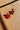 Gabriella Red & Pink Floral Earrings - flat lay view