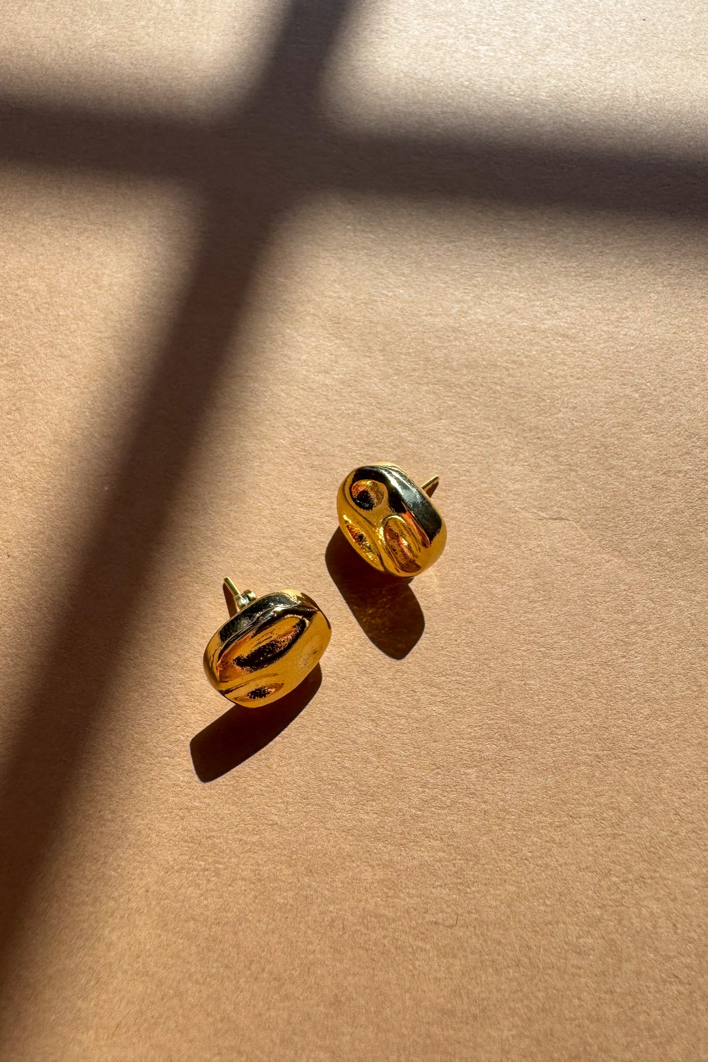 Willa Gold Filled Stud Earrings - flat lay side views