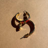 Dana Gold Cherry Hoop Earrings - flat lay close up