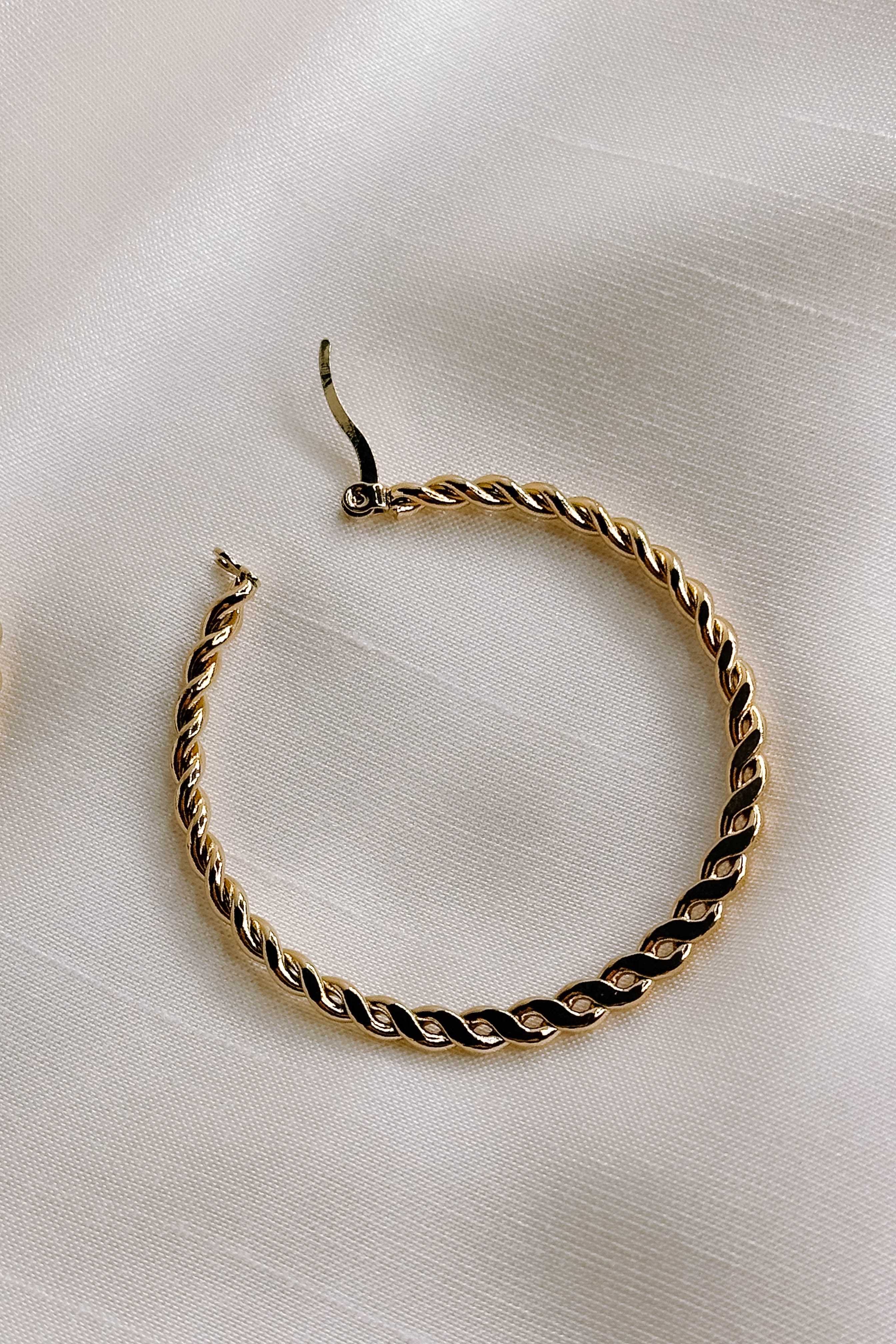 Gold Rope Hoop Earring Reese Gold Rope Hoop Earrings - Lizard Thicket