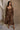 Elodie Taupe Floral Maxi Dress - full body front view