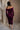 Arianna Plum Velvet Midi Dress- full body back view