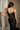 Ciera Black Satin Midi Dress  -Upper body back view