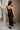 Ciera Black Satin Midi Dress  - Full body back view