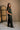 Mara Hunter Green Metallic Pant - full body side view