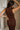 Mallorie Ribbed Mock Neck Midi Dress - Brown - upper body back view