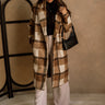 Holly Brown & Tan Plaid Coat - full body front view