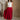 Aurora Crimson Red Midi Skirt- full body view