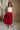 Aurora Crimson Red Midi Skirt- full body view