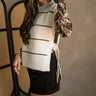 Daniella Striped Buckle Sweater Vest - Cream - Side view