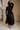 Melina Black Knit & Tulle Midi Dress - full body back view