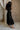 Melina Black Knit & Tulle Midi Dress - full body side view