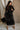 Melina Black Knit & Tulle Midi Dress - full body front view