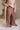 Emma Washed Brown Lounge Cargo Pants-- close up frontal side view