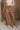 Reagan Tan Faux-Leather Pants - lower body front view