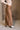 Reagan Tan Faux-Leather Pants - lower body side view