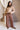 Emma Washed Brown Lounge Cargo Pants- full body view