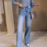 Callen Retro Wide Leg Jeans- front view