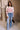 Lottie Cream & Red Stripe Sweater - full body front view