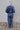 Ragan Navy Waffle Knit Pullover Sweatshirt - full back view