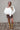 Haddie Cream Exposed Seam Sweater - full body front view