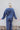 Ragan Navy Waffle Knit Pullover Sweatshirt - back view