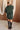 Breanna Green Mock Neck Sweater Dress - full back view