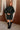 Breanna Green Mock Neck Sweater Dress - full front view
